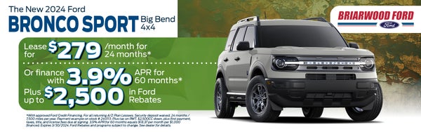 2024 Ford Bronco Sport Lease or Finance Offer