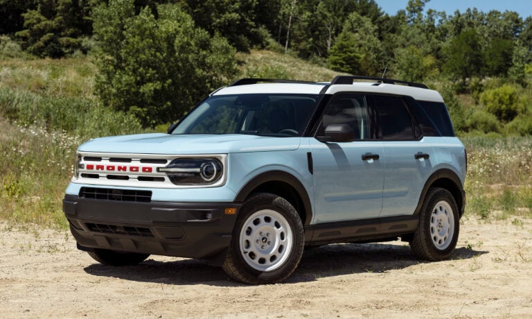 2024 Ford Bronco Sport Heritage parked in forest