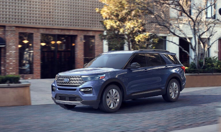 2024 Ford Explorer parked on a town street
