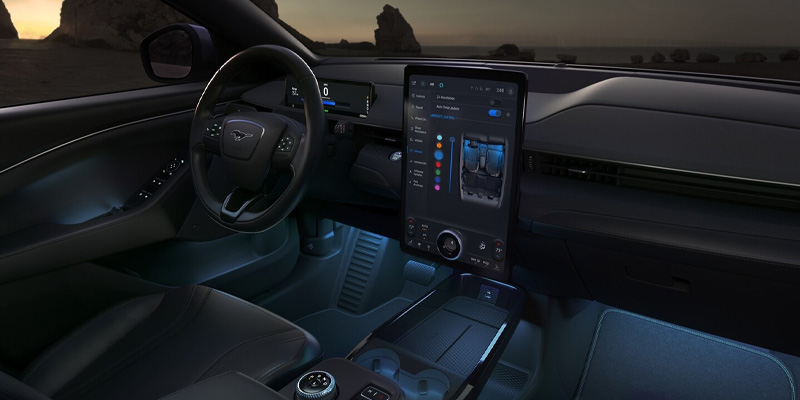 Mustang Mach-E Interior at Night