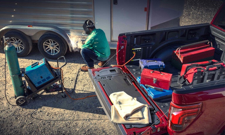2024 Ford F- 150 with bed powering welding equipment