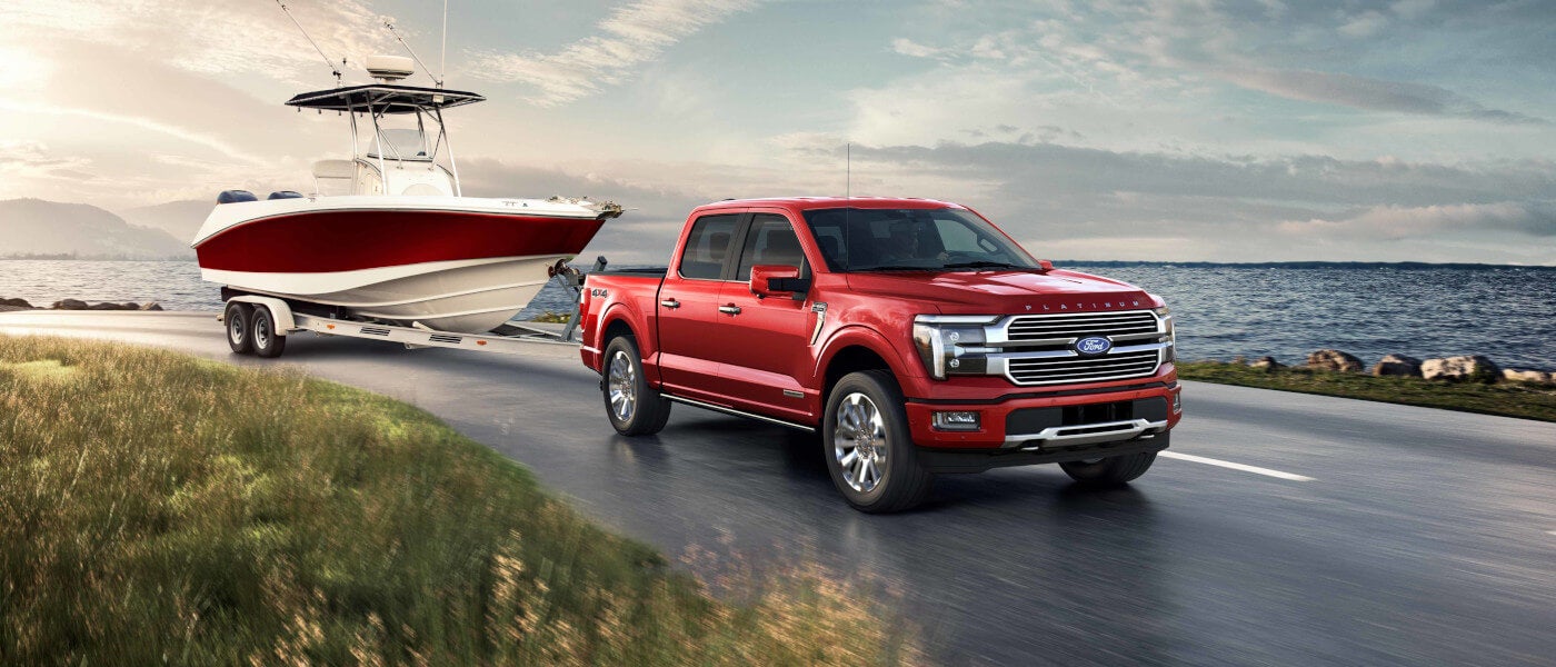 2024 Ford F- 150 towing a boat