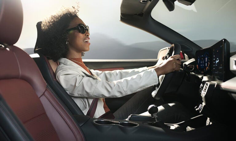 2024 Ford Mustang front with driver