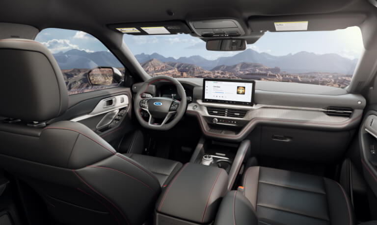 2027 Ford Explorer dashboard and front seats